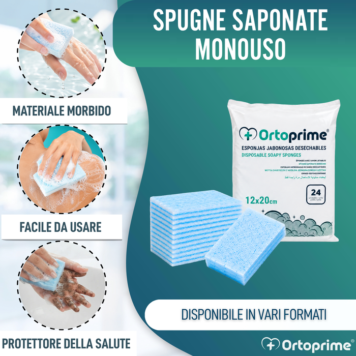 Spugne Saponose Monouso per Neonati e Adulti