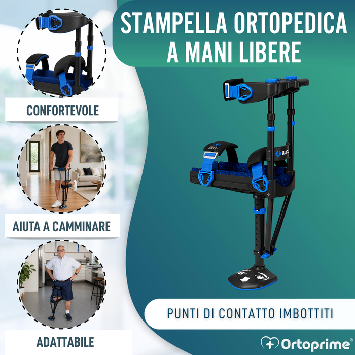Stampella per Ginocchio a Mani Libere | Regolabile