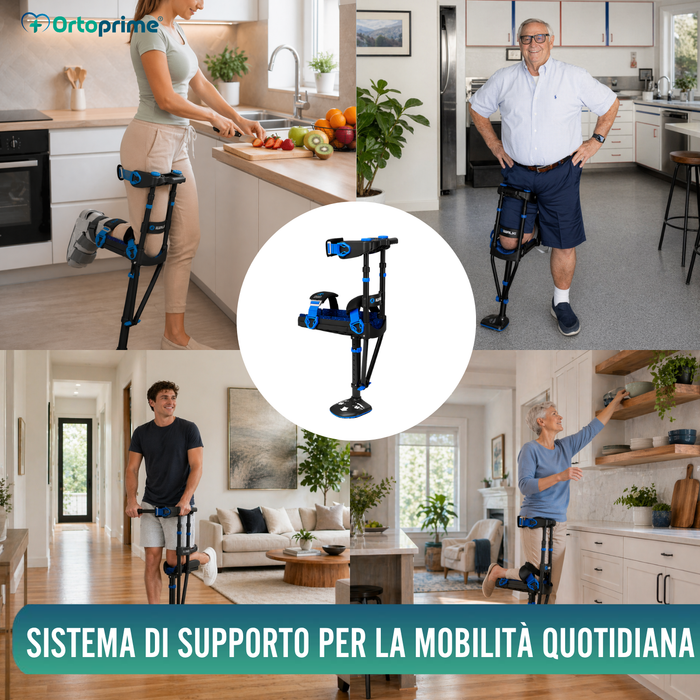 Stampella per Ginocchio a Mani Libere | Regolabile