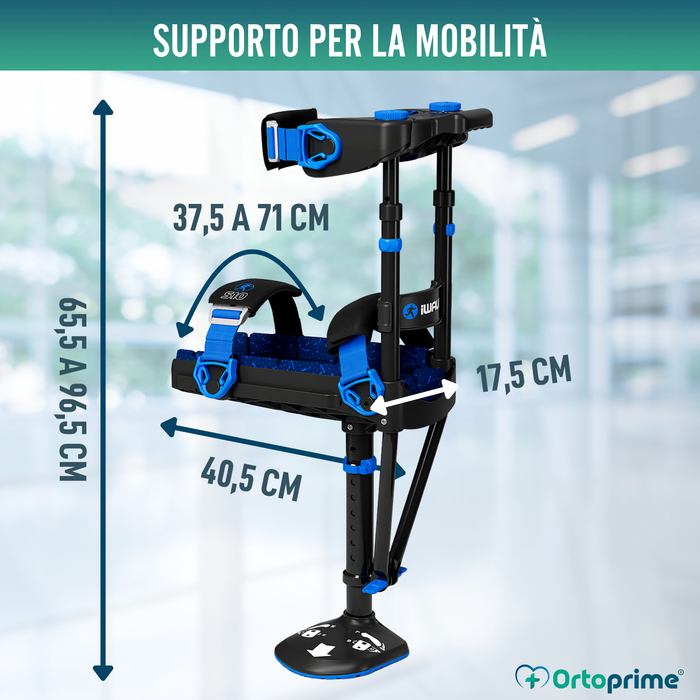 Stampella per Ginocchio a Mani Libere | Regolabile