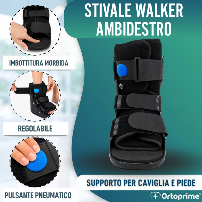 Tutore Walker Corto Bilaterale | Stivale Ortopedico Pneumatico