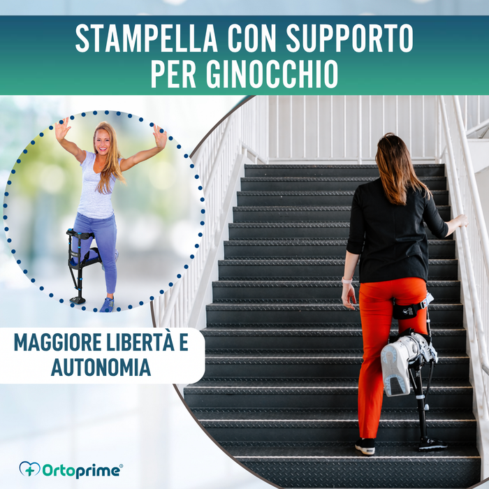 Stampella per Ginocchio a Mani Libere | Regolabile