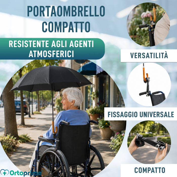 Portaombrelli Universale per Sedie a Rotelle e Deambulatori