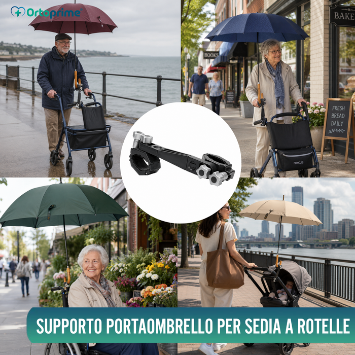 Portaombrelli Universale per Sedie a Rotelle e Deambulatori
