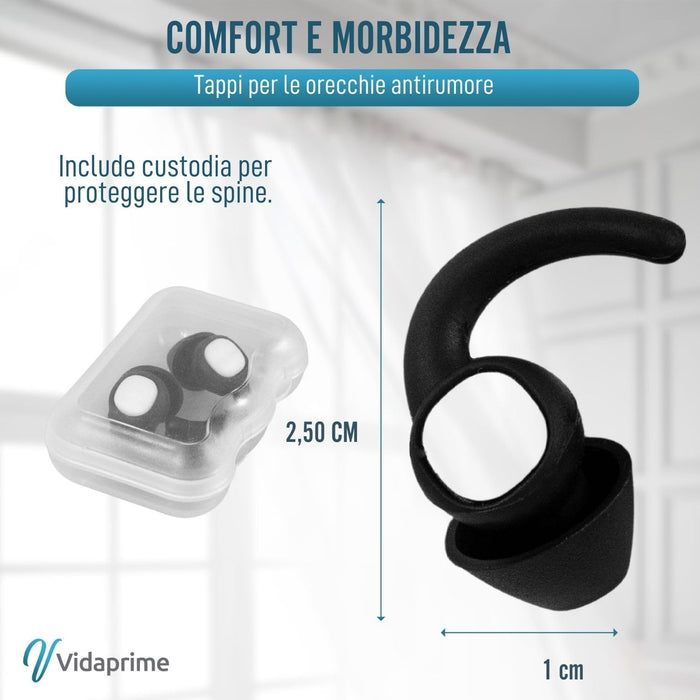 1 paio di tappi per le orecchie con cancellazione del rumore 1 paio di tappi per le orecchie con cancellazione del rumore