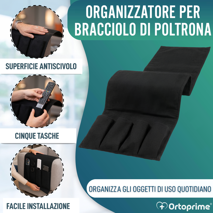 Organizer Bracciolo Poltrona 5 Tasche | Antiscivolo