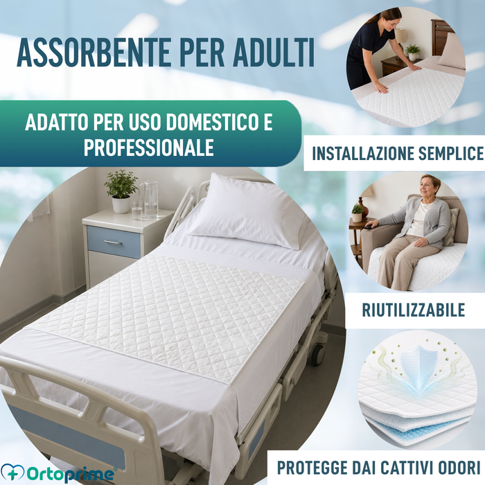 Assorbente Ecologico Lavabile per Letto 90cm 3,15 Litri/m2