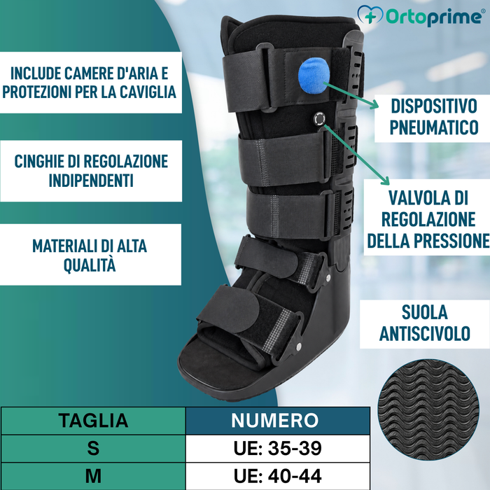 Tutore Walker Lungo Fisso con Camera d’Aria | Ortopedico