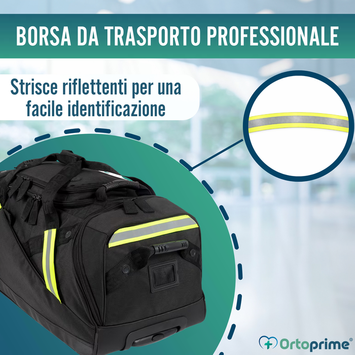 Borsa Trolley Professionale per Vigili del Fuoco con Ruote DPI