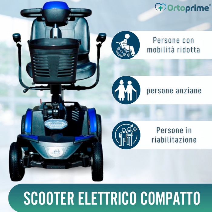 Scooter Elettrico Compatto e Smontabile | 4 Ruote