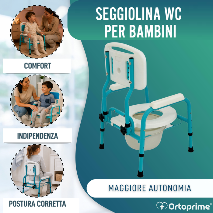Sedia WC per Bambini con Riduttore | Altezza Regolabile