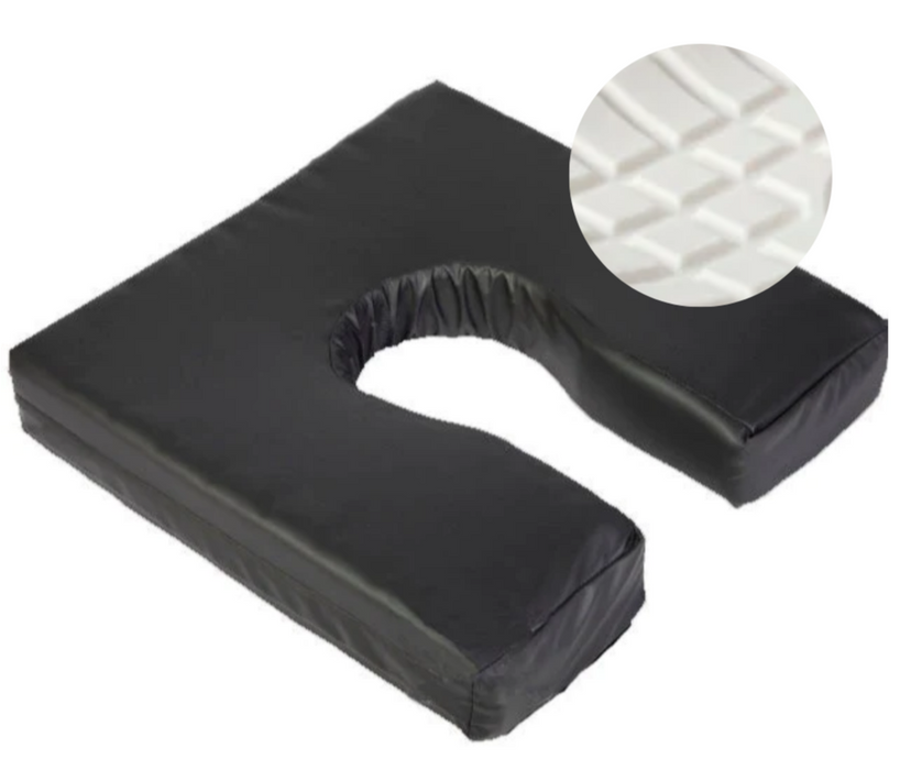 Cuscino Antidecubito in Memory Foam Scanalato | Forma Ferro di Cavallo