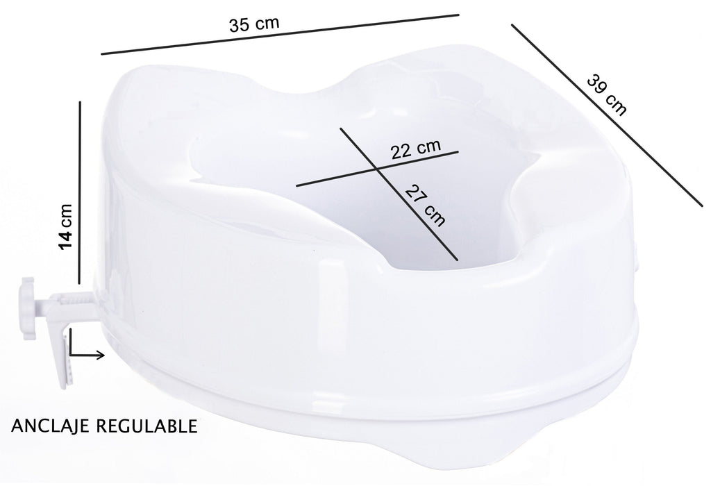 Sollevatore WC con Coperchio 14 cm | Universale