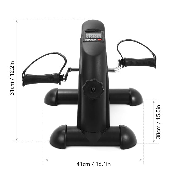 NK Pedali Statici Per Allenamento - Esercitatore Braccia E Gambe, Resistenza Regolabile, Display LCD - Foto 3